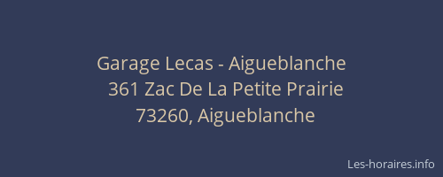 Garage Lecas - Aigueblanche