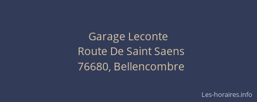 Garage Leconte