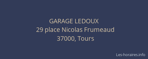 GARAGE LEDOUX