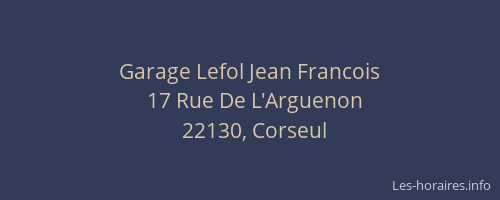 Garage Lefol Jean Francois