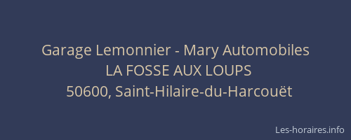 Garage Lemonnier - Mary Automobiles
