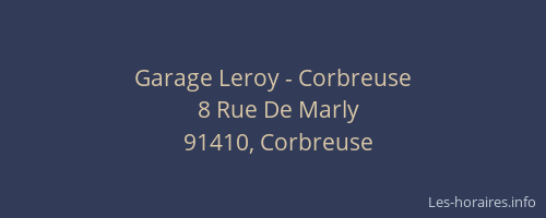 Garage Leroy - Corbreuse