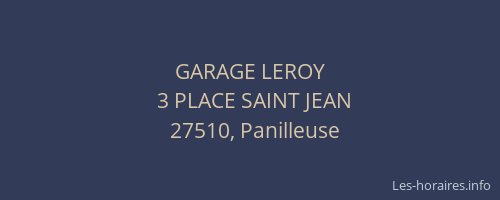 GARAGE LEROY