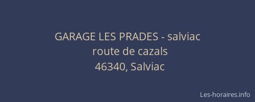 GARAGE LES PRADES - salviac