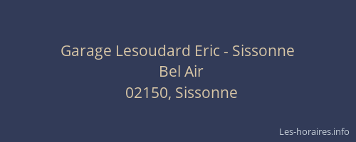 Garage Lesoudard Eric - Sissonne