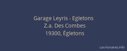Garage Leyris - Egletons