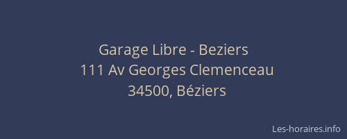 Garage Libre - Beziers