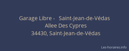 Garage Libre -   Saint-Jean-de-Védas