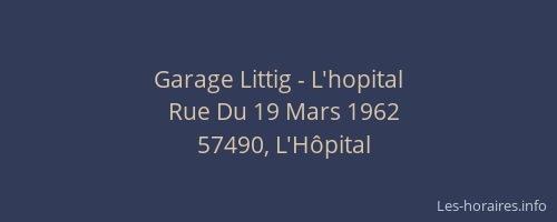 Garage Littig - L'hopital