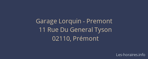 Garage Lorquin - Premont