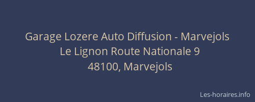 Garage Lozere Auto Diffusion - Marvejols