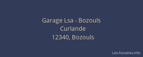Garage Lsa - Bozouls