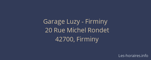 Garage Luzy - Firminy
