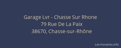 Garage Lvr - Chasse Sur Rhone