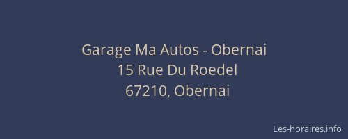Garage Ma Autos - Obernai