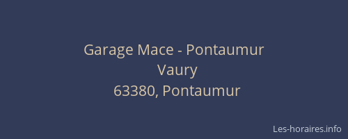 Garage Mace - Pontaumur