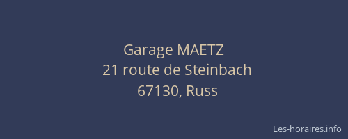 Garage MAETZ