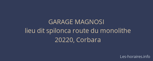 GARAGE MAGNOSI
