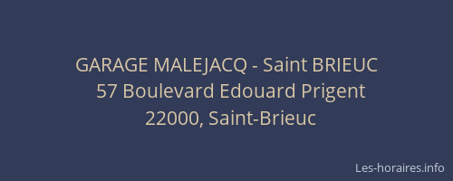 GARAGE MALEJACQ - Saint BRIEUC