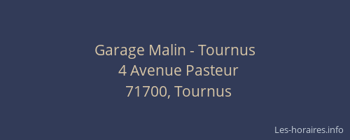 Garage Malin - Tournus