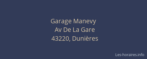 Garage Manevy