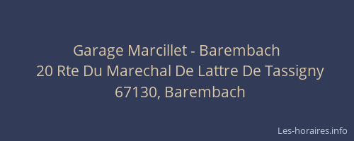 Garage Marcillet - Barembach