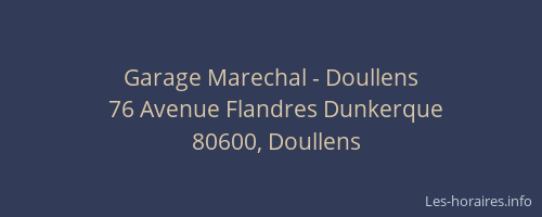 Garage Marechal - Doullens
