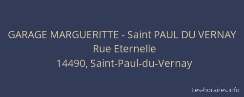 GARAGE MARGUERITTE - Saint PAUL DU VERNAY