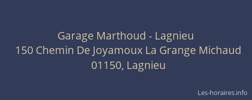 Garage Marthoud - Lagnieu