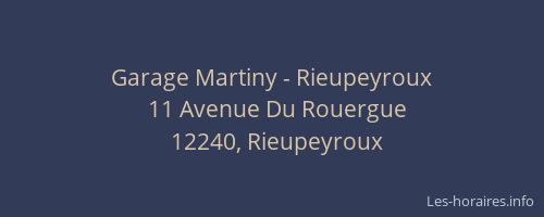 Garage Martiny - Rieupeyroux