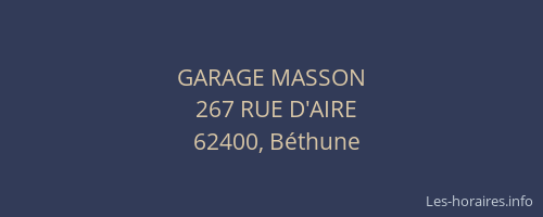 GARAGE MASSON