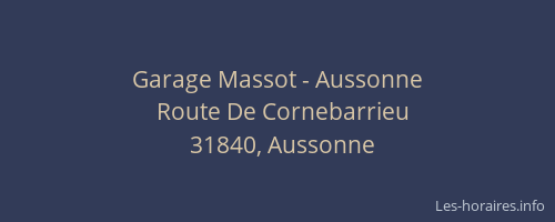 Garage Massot - Aussonne