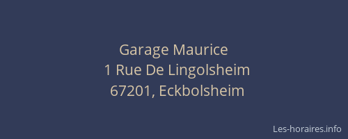 Garage Maurice