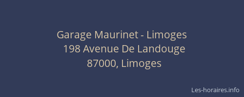 Garage Maurinet - Limoges