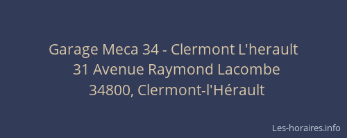 Garage Meca 34 - Clermont L'herault