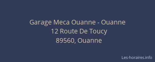 Garage Meca Ouanne - Ouanne