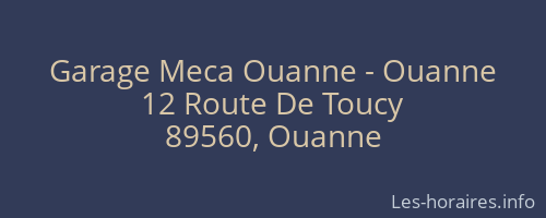 Garage Meca Ouanne - Ouanne