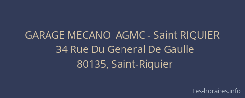 GARAGE MECANO  AGMC - Saint RIQUIER