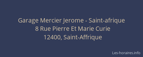 Garage Mercier Jerome - Saint-afrique