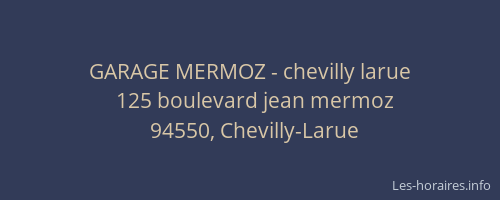 GARAGE MERMOZ - chevilly larue