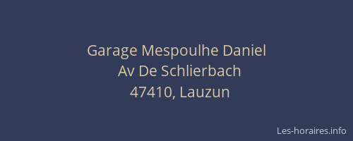 Garage Mespoulhe Daniel