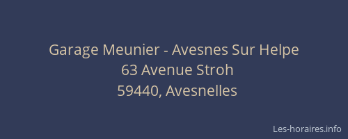 Garage Meunier - Avesnes Sur Helpe