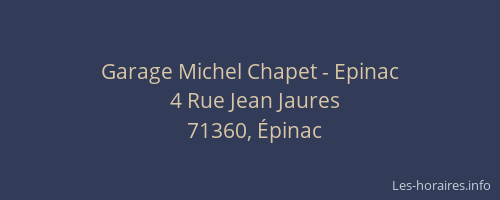 Garage Michel Chapet - Epinac