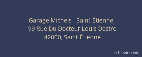 Garage Michels - Saint-Étienne