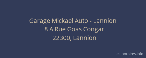 Garage Mickael Auto - Lannion