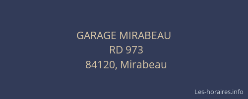 GARAGE MIRABEAU
