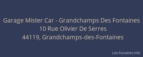 Garage Mister Car - Grandchamps Des Fontaines