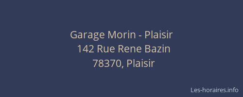 Garage Morin - Plaisir