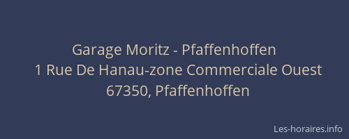 Garage Moritz - Pfaffenhoffen