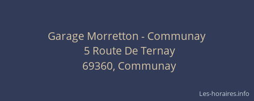 Garage Morretton - Communay
